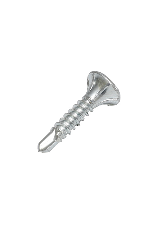 White zinc bugle head self drilling screw with ribs
