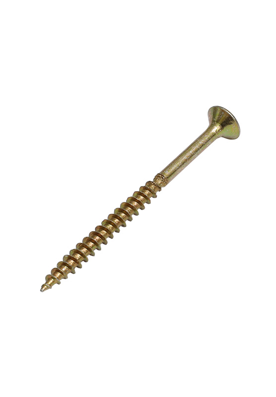 Yellow zinc pozi countersunk head chipboard screws